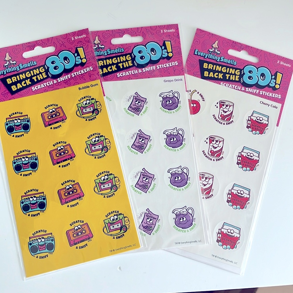 NEW Scratch & Sniff Stickers - Bring Back the 80s Vintage Retro style stickers
